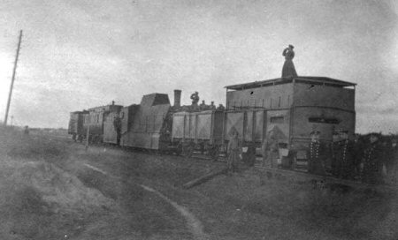 First Russian armoured train of the Warsaw-Vienna railway, 1914