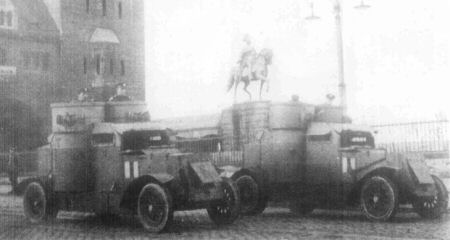 British Austin 3rd series armoured cars.