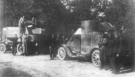 Austin 1st series and Garford armoured cars