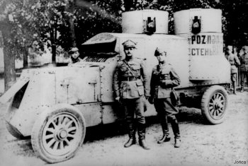 Austin-Putilov armoured car captured by the Polish.