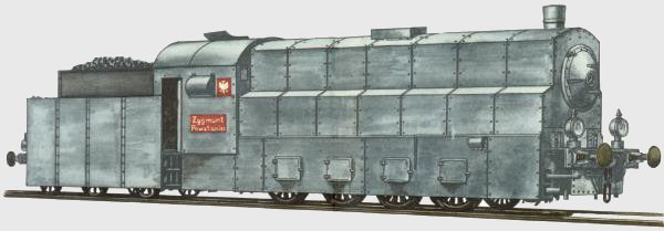 A series G8 locomotive of train 'Zygmunt Powstaniec'
