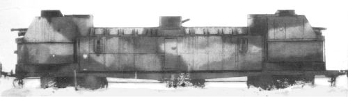 One of Nr.51 train's artillery wagons in Polish 1939 camouflage.