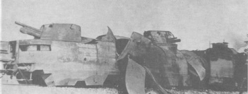 The wreck of Nr.12 Armoured Train in the battlefield...
