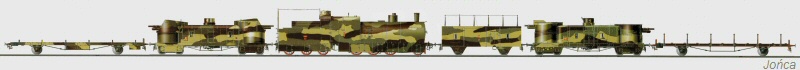 Armoured train nr 14 - drawing Adam Jońca