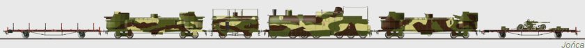 Armoured train nr 51 (drawing: Adam Jońca)