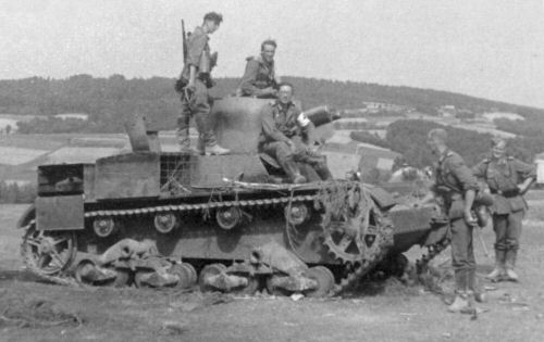 Polish Vickers Mark E tank at Trzciana, 1939 