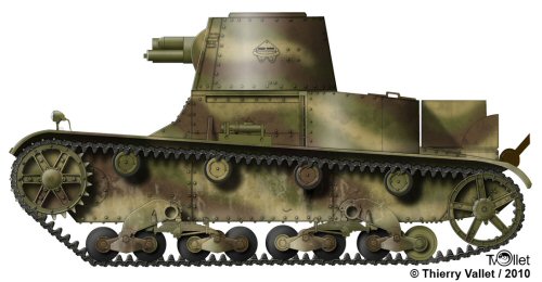Polish Vickers Mk.E in late camouflage (Thierry vallet)